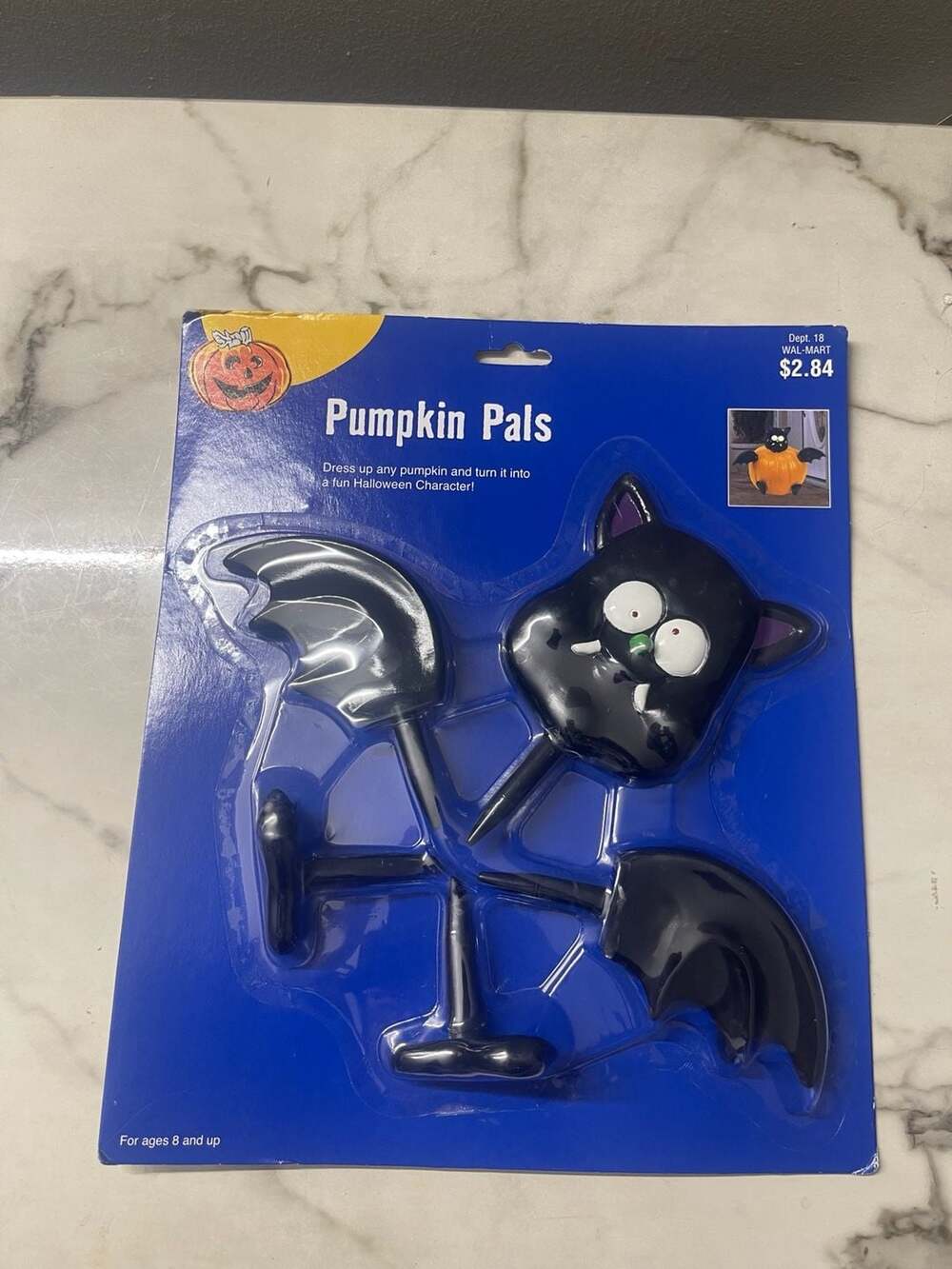 Gemmy Pumpkin Pals Black Cat Halloween Pumpkin Dress Up Decoration Set